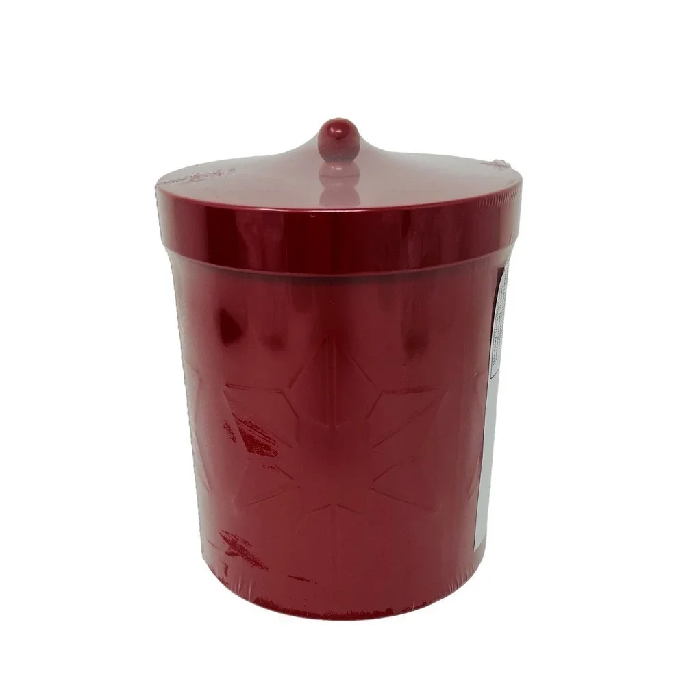 IKEA VINTERFINT 2023 Tin Canister with Lid Dark Red